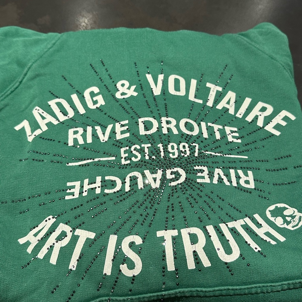 Zadig and Voltaire green hoodie
